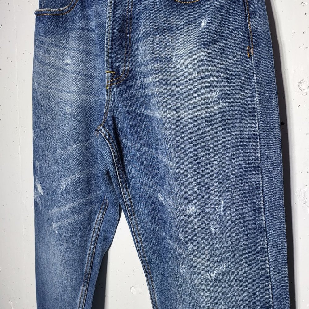NWT Umgee Womens Mom Distressed Button Fly Medium Wash Denim Blue Jeans‎ Size 27 - Picture 11 of 12